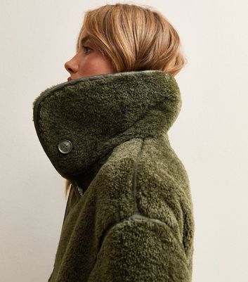 Faux Fur New Look Green Teddy Coat Oversized Mint Green Faux Fur