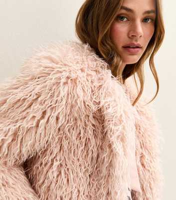 Pink Faux Fur Coat