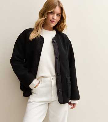 Black Borg Button Through Jacket