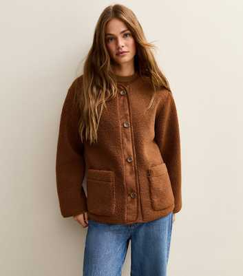 Brown Borg Button Through Jacket