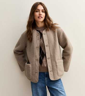 Mink Borg Button Through Jacket