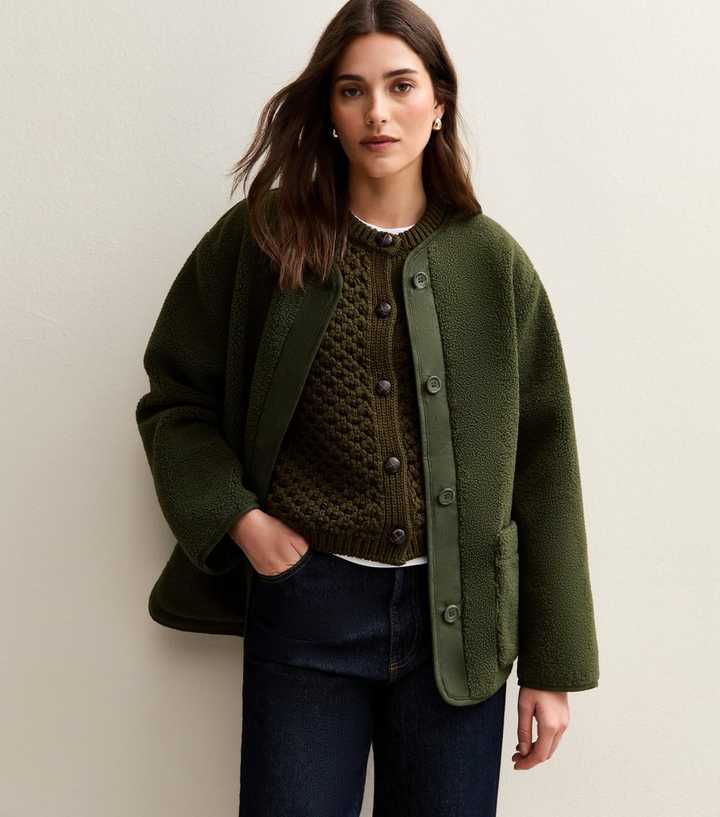 Green Borg Button Through Jacket