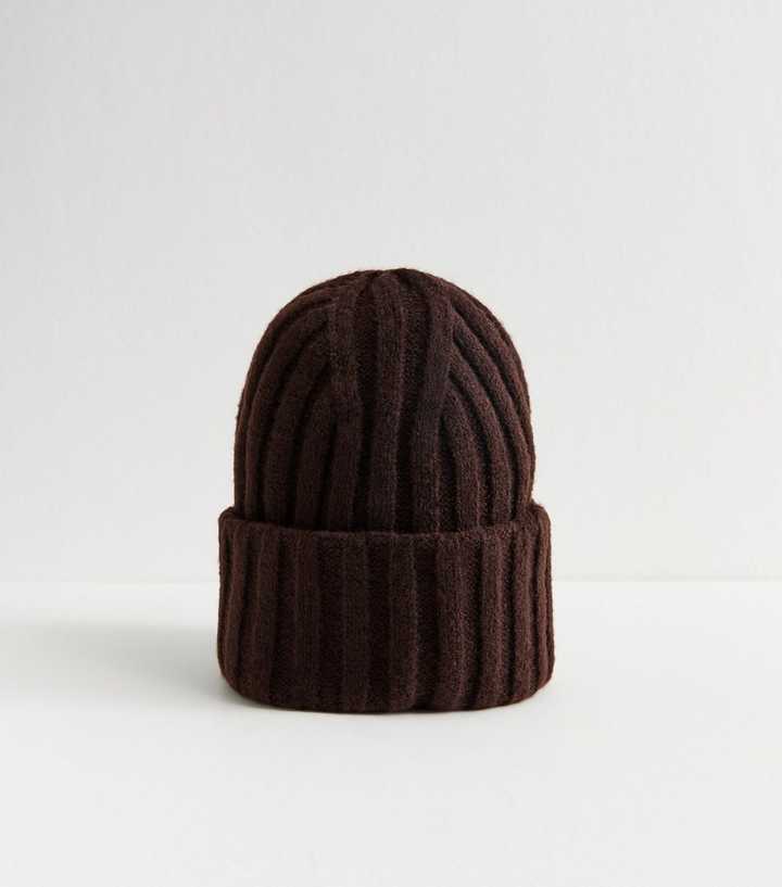 Dark Brown Thick Rib Beanie