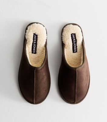 Jack & Jones Brown Faux Suede Slippers