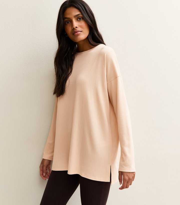 Cream Soft Touch Long Sleeve Top