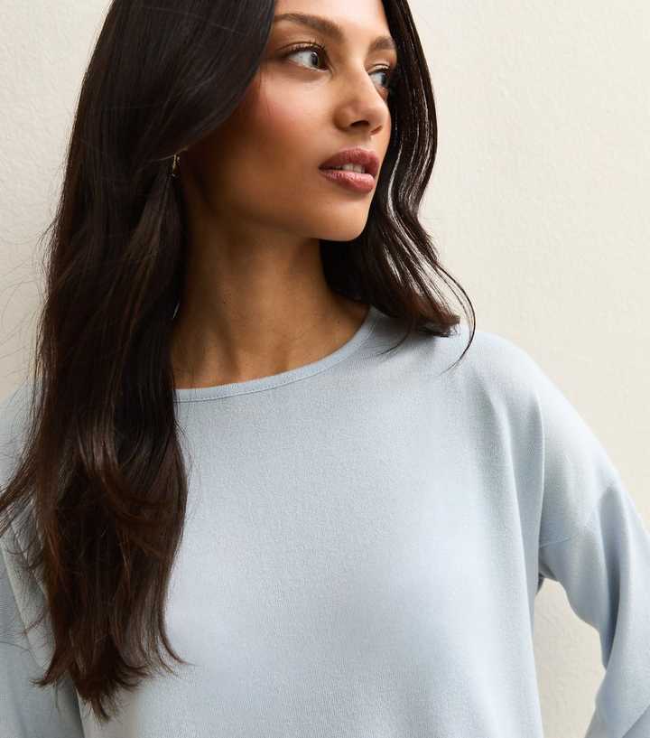 Light Blue Soft Touch Long Sleeve Top