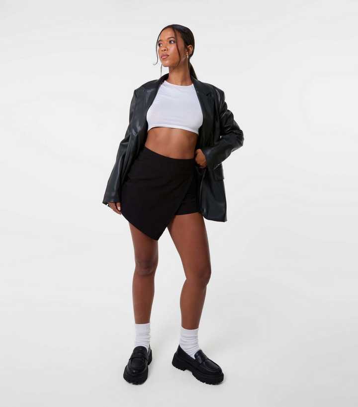Pink Vanilla Black Wrap Over Skort