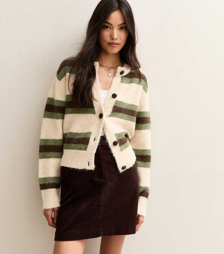Dark Brown Corduroy Mini Skirt