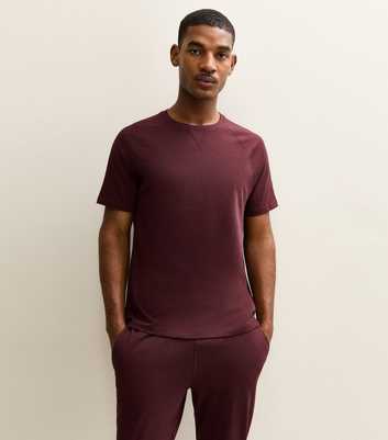Dark Brown Short Sleeve Top & Joggers Pyjama Set