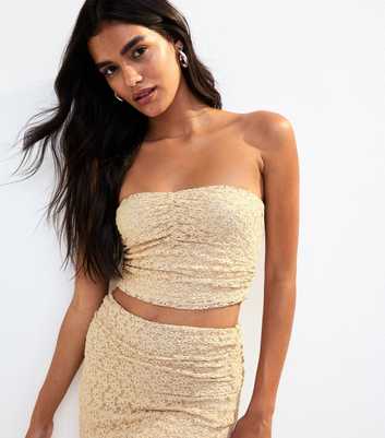 Cream Lace Bandeau Top