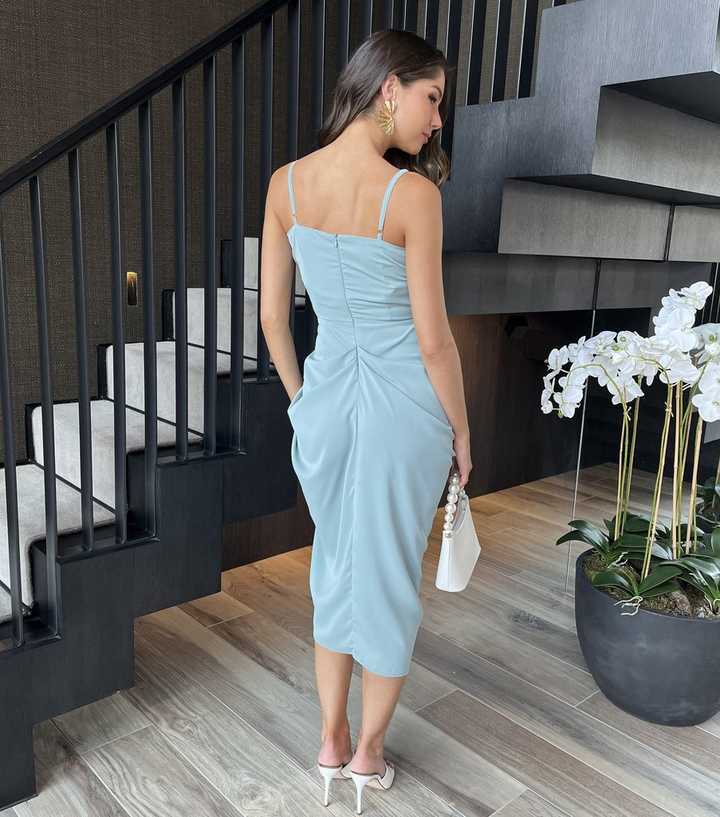 short sleeve midi dress with pockets Round Neck Short Sleeve Dress with Pockets