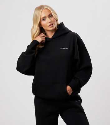 Gym King 365 Black Logo Embroidered Hoodie 