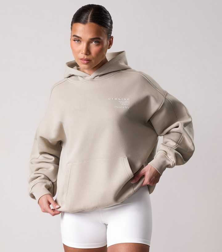 Gym King Define Stone Logo Print Hoodie