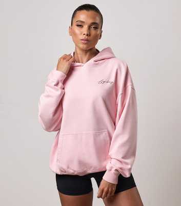 Gym King Mauve Pink Washed Reset Oversized Hoodie
