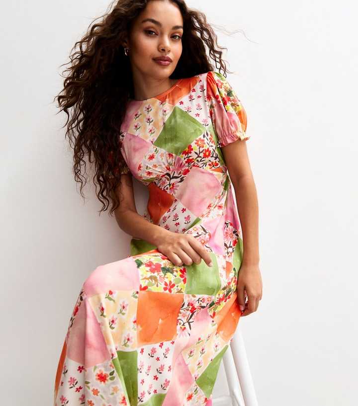 Printed Midi Midi Dress Petite Girl Dorothy Perkins Women's Petite Floral  Tie Front Button Down Puff