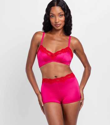 Dorina Bright Pink Lace Trimmed Bralette