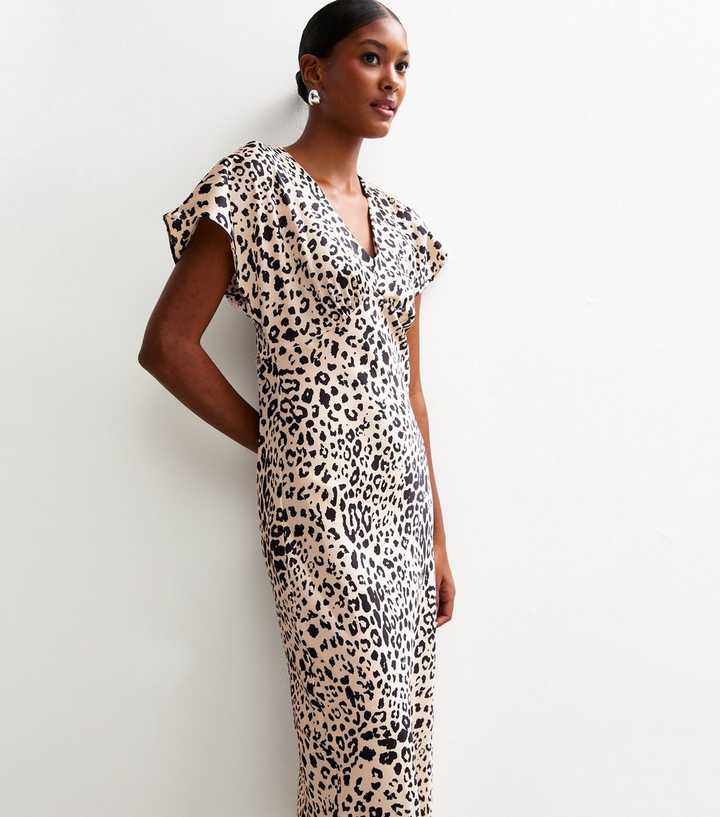 white christmas dresses Iris Print Satin Bias Cut Slip Midi Dress - White/Purple main image 0