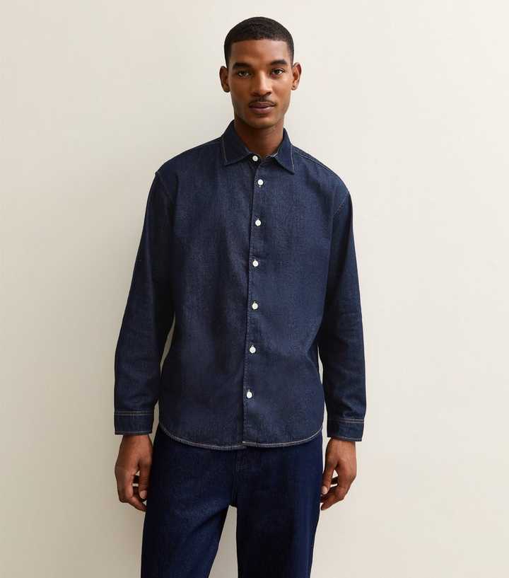 Jack & Jones Dark Blue Regular Denim Long Sleeve Shirt