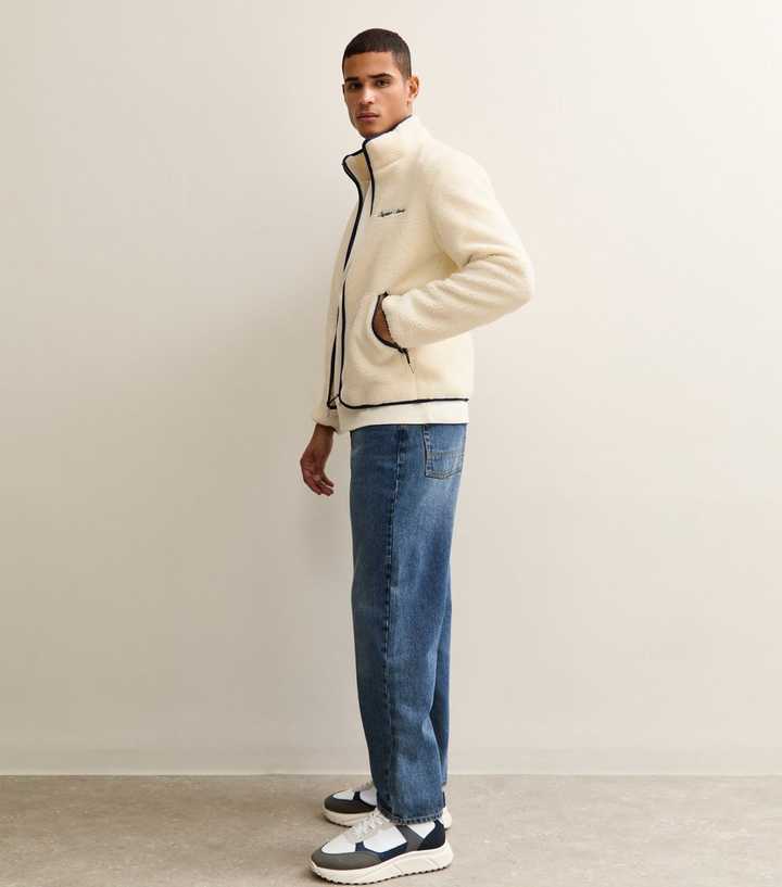 Jack & Jones Cream Oversized Teddy Jacket