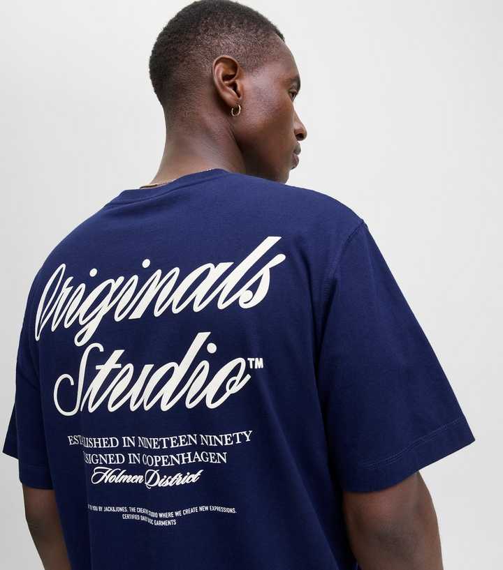 Cotone Basic Uomo T-shirts à Manches Courtes Homme JACK & JONES Tee Jorfrederiksberg Box Script T-Shirt SS CN Ln Tee Shirt Homme T-shirt Maniche Corte Uomo
