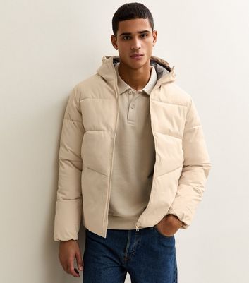 Jack Jones Cream Regular Puffer Jacket