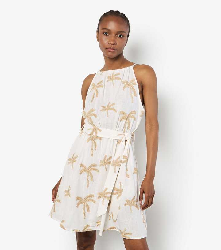 sachin and babi light blue dress Party Life Halter Midi Dress White