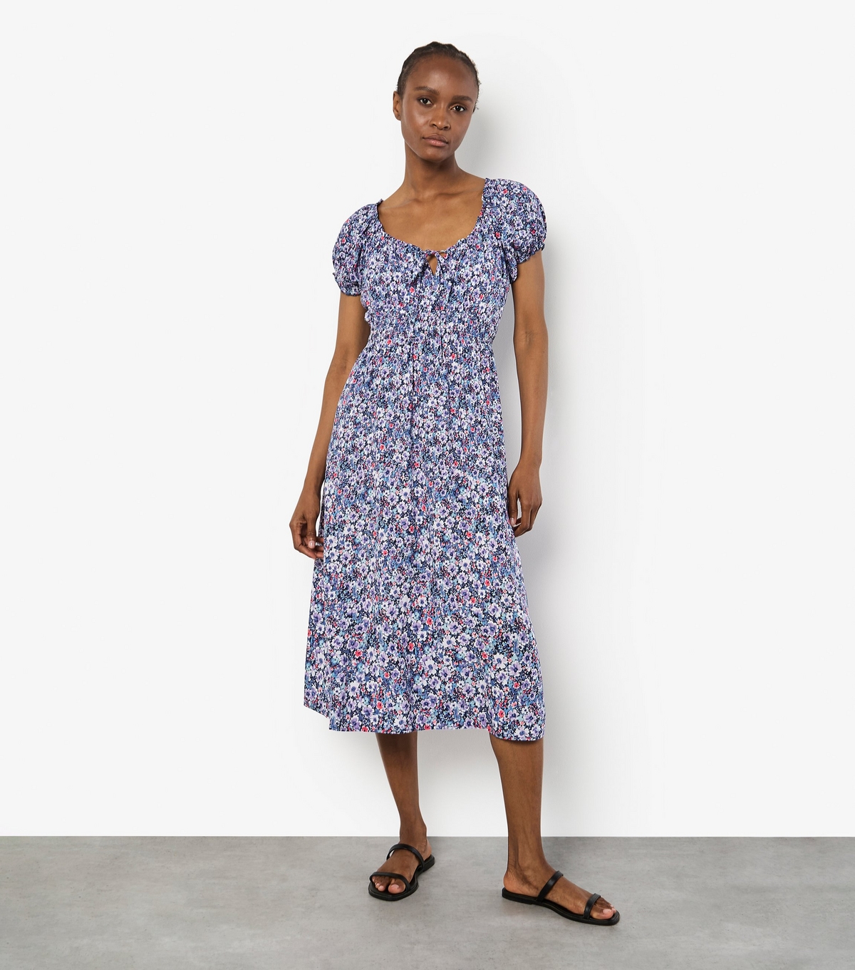 Women's Apr Milkmaid Midi Dress Apricot New Look