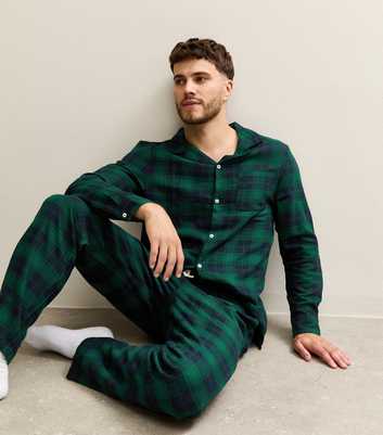 Green Check Shirt and Trousers Pyjama Set