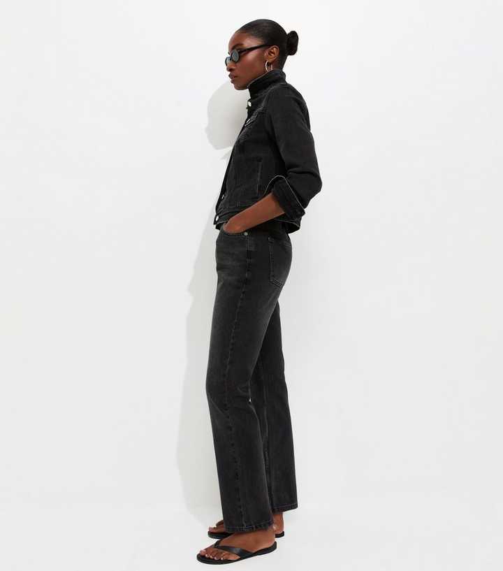 Black Anica Straight Leg Jeans