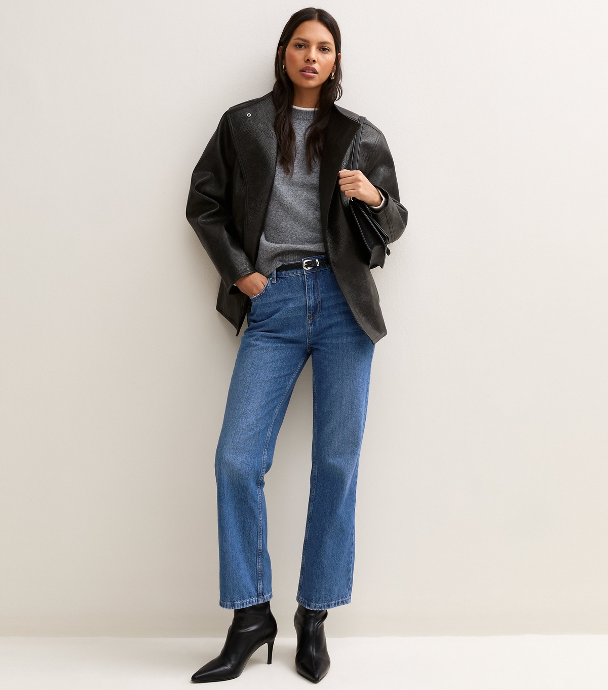Women's Anica Blue Straight Leg Jeans New Look