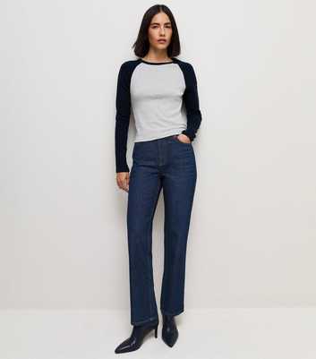 Indigo Wash Anica Straight Jeans