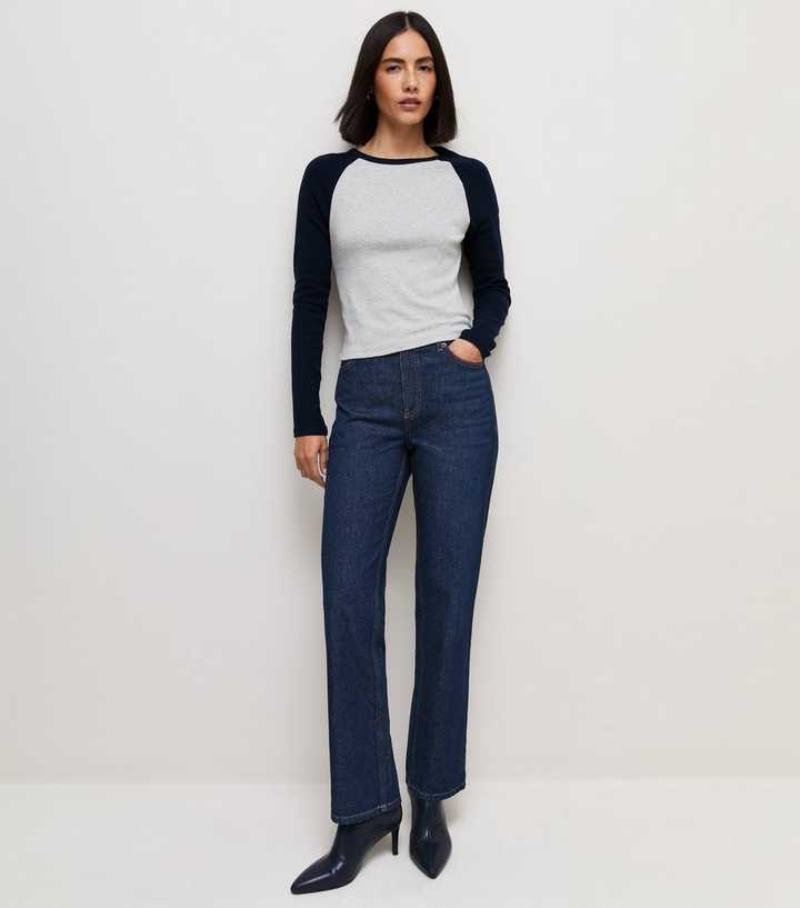 Indigo Wash Anica Straight Jeans