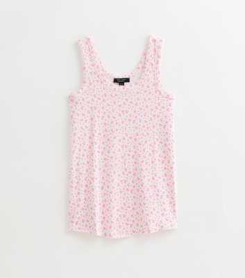 Maternity White Floral Print Scoop Neck Vest