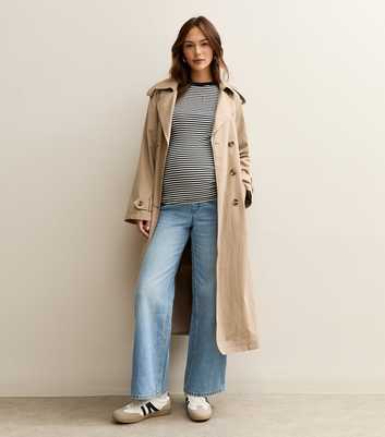 Maternity Light Blue Over Bump Adalae Wide Leg Jeans