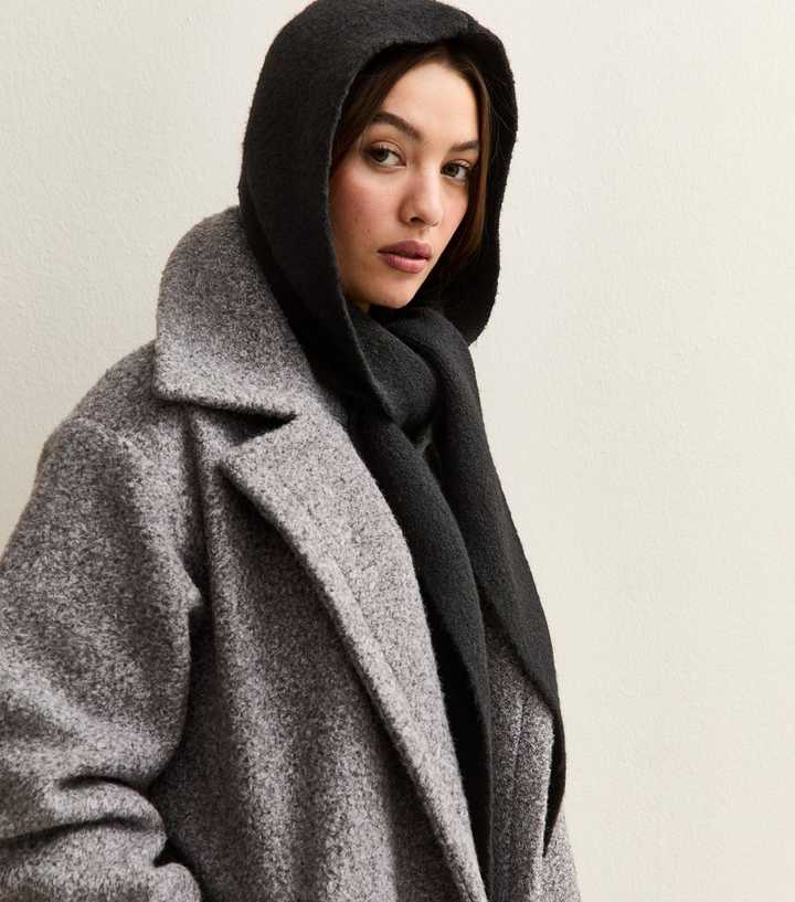 Black Bonnet Hooded Scarf