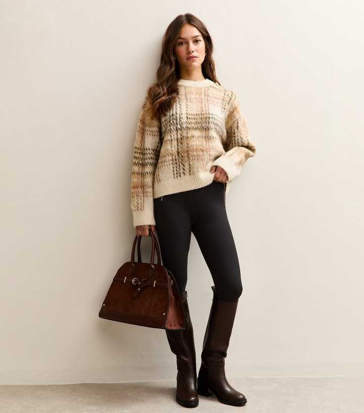Petite Black Ponte High Waist Leggings