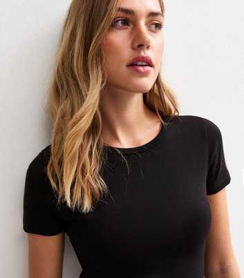 Black Short Sleeve Baby Tee T-Shirt
