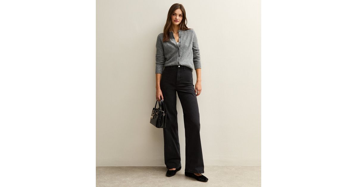 Wide Leg Jeans Going Out Outfits With Black Jeans Tall Black