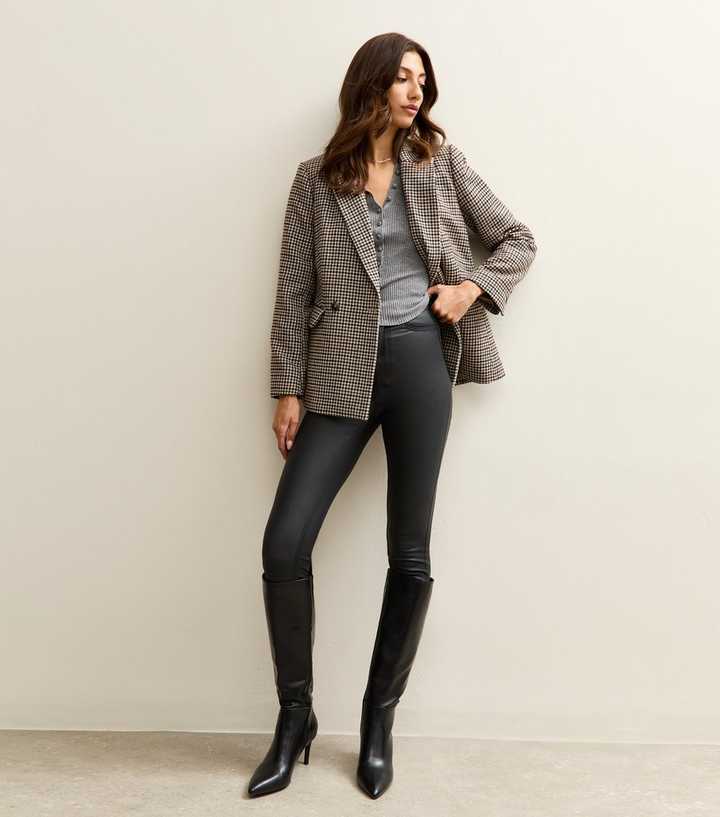 Tall Black Jenna Coated Lift & Shape Jeans