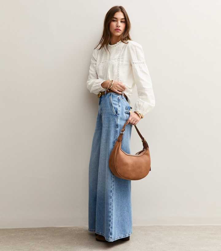 White Lace Trimmed Pintuck Victorian Lace Blouse