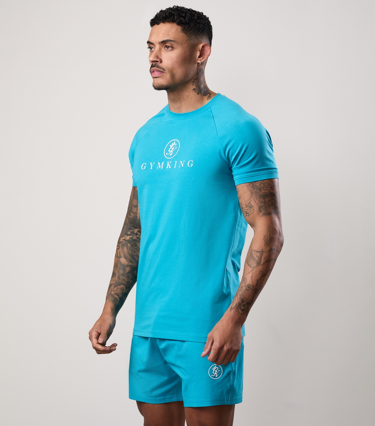 Men's Bright Blue Pro T-Shirt Gym King New Look