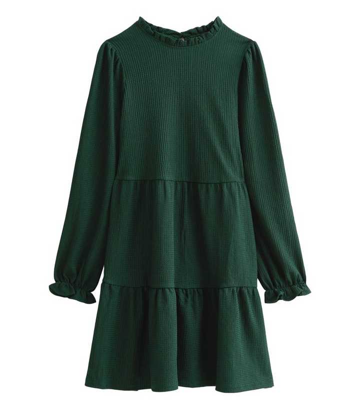 green emerald velvet dress Stella Green Silk Smocked Dress
