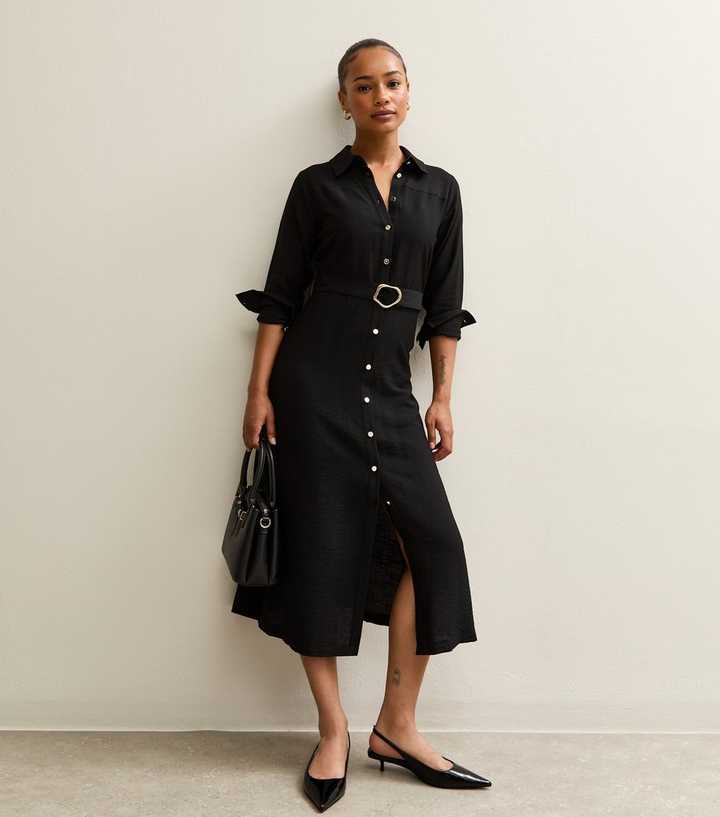 chinese dress ladies Black Floor Length Shirt Dress – Kimandamisses main image 0