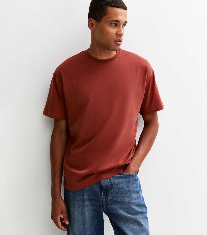 Red Oversized Crew Neck T-Shirt