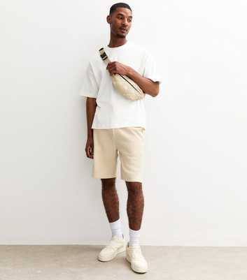 Jack & Jones Cream Ribbed Shorts