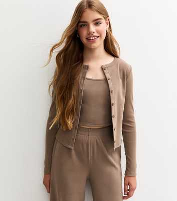 Girls Stone Tank Top and Cardigan Set