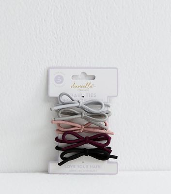 Danielle Creations Multi Coloured Bow Hair Ties