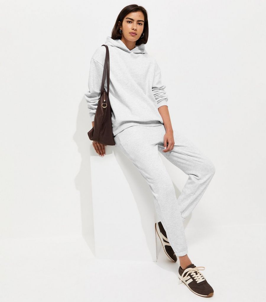 Grey Cuffed Ankle Joggers