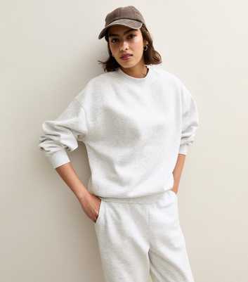 Grey Relaxed Fit Crew Neck Sweatshirt