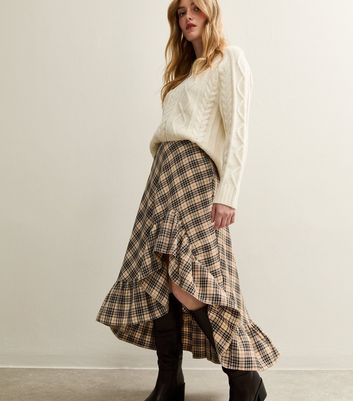 Denim Asos Monki Midi Skirt Checkered Skirt Petite Check Midi